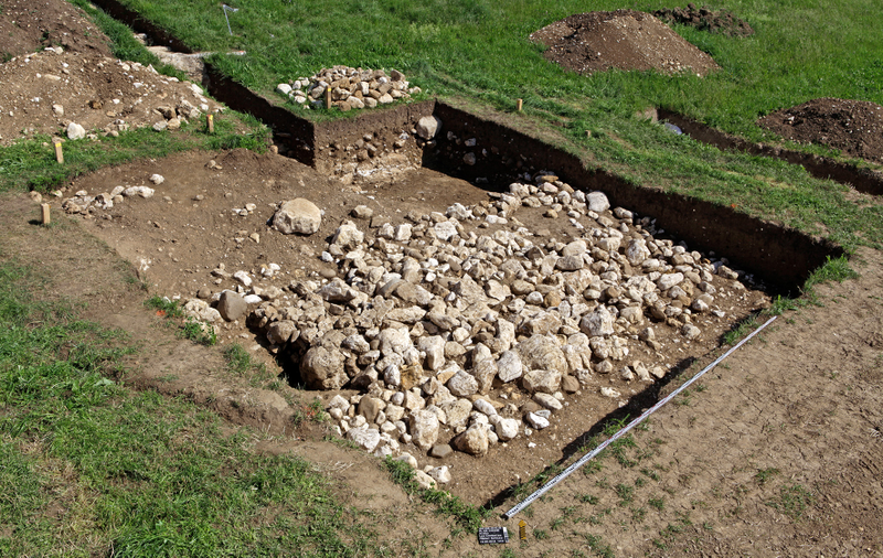 The site where the bronze hand and other artifacts were found.